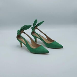 Pointed-Toe Bow-Tie Heel