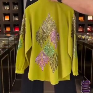 Regal Leaf Kimono Set