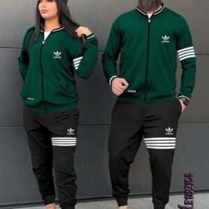 Adidas-Inspired Unisex Couple's Tracksuit Set