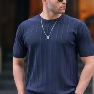 Men’s Vertical Plain Knit Shirt