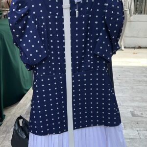 Polka Dot Pleated Hem Dress