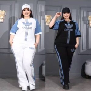 Adidas-Inspired Two-Piece Tracksuit Set