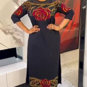 Floral Embroidered Gown